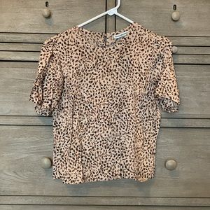 Abercrombie & Fitch Leopard Button Back Blouse